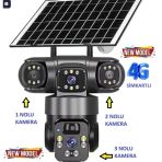 O-Kam Pro 6060 4G Solar 6Mp Ptz Kamera 3 Lensli