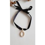 O-Ö HARF TARZ İNCİLİ KURDELA CHOKER KOLYE