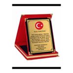 ö özcantasarım Kişiye Özel Plaket - Kişiye Özel Kadife Plaket - İstiklal Marşı Plaketi - Büyük Boy Plaket ( 16 X 21