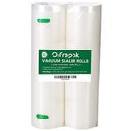 o2Frepak 2 Folyo Rulo 28 x 600 cm Vakum Rulosu, Gıda için, BPA içermeyen Vakum Torbası Sous Vide Torbalar Filmler Vakum Kapatıcı ve Isı Kapatıcı için Uygun (Toplam: 1200 cm)