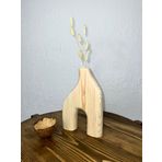 O&A WOOD Doğal Ahşap Dekoratif Biblo Vazo