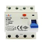 Oag 4x25A 30mA Trifaze Kaçak Akım Rölesi