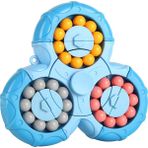 Oajfeu Yaratıcı Fidget Spinner Altı Taraflı Dönen Rubik Küpü Sihirli Fasulye (Yurt Dışından) - Açık Mavi