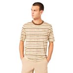 OAKLEY Erkek Blurrred Stripes T-Shirt, Regular Fit, Bej, L