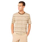 OAKLEY Erkek Blurrred Stripes T-Shirt, Regular Fit, Bej, S Beden