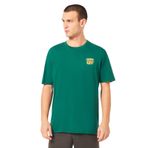 OAKLEY Erkek Kısa Kollu T-shirt, Bisiklet Yaka, Yeşil, S Beden