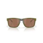 Oakley Erkek Oo9102 Holbrook Polarize Kare Güneş Gözlüğü, Eğreltiotu Uzay Tozu/Prizm Tungsten Polarize, 57 mm