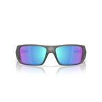 Oakley Erkek OO9231 Heliostat Dikdörtgen Güneş Gözlüğü, Mat Gri Duman/Prizm Safir Polarize, 61 mm