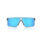 Oakley Erkek OO9285 Helux Dikdörtgen Güneş Gözlüğü, Şeffaf Stonewash/Prizm Safir, 61 mm
