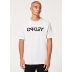 Oakley FOA404011 MARK II TEE 2.0 Bisiklet Yaka Baskılı Beyaz Siyah Erkek T-shirt