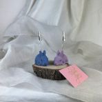 Oasis Decoration Gri Mavi - Mor Tavşan 2'li Not Tutucu Set, Fotoğraf Tutucu