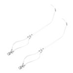 OATIPHO 2 Çift Anti Damla Topuk Bağcıkları Anti-lose Shoelaces Metal Tokalı Ayakkabı Askısı Topuk Kayışı Anlık Ayakkabı Topuk Kayışları Yüksek Topuklu Ayakkabı Askıları Pu Deri Beyaz