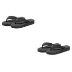 OATIPHO 2 Çift Kalın Tabanlı Terlik Plaj Ayakkabısı Kadınlar Için Şık Yazlık Sandaletler Platform Sandalet Kama Kadınlar Için Alçak Topuklu Sandaletler Çocuklar Slayt Sandalet Black