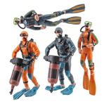 OATIPHO 4 Adet dalgıç modeli diorama figürleri aksiyon figürü oyuncak akvaryum dalgıç süslemeleri balık tankı süslemeleri akvaryum süslemeleri küçük heykel silindir şapka süslemek plastik