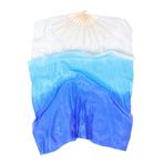 OATIPHO Ipek Dans Hayranları Ipek Peçe Fanlar Uzun Katlanır Fanlar Bambu Dans Fan Uzunluğu 150Cm Genişlik 54Cm Dans Performansları Için