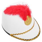 OATIPHO Şık Fındıkkıran Kostüm Şapkası Tüylü Şövalye Şapkası Giydirme Parti Şapkası Cosplay Kıyafeti Aksesuarı Beyaz