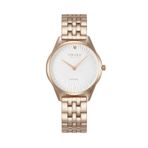 Obaku Denmark V297LXVISV Quartz Çelik Rose Beyaz Kadran Safir Cam 32 mm Kadın Kol Saati