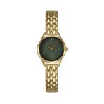 Obaku Denmark V297sxgesg Quartz Altın Rengi Yeşil Sedef Kadran Safir Cam 24 Mm Kadın Kol Saati