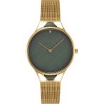 Obaku Denmark V302LXGEMG Quartz Hasır Altın Rengi Yeşil Kadran 32 mm Kadın Kol Saati - tek ebat