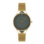 Obaku Denmark V302lxgemg Quartz Hasır Altın Rengi Yeşil Kadran 32 Mm Kadın Kol Saati