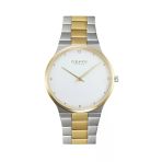 Obaku Denmark V305gxfwsf Quartz Çelik Altın/Gri Beyaz Kadran Safir Cam 42 Mm Erkek Kol Saati
