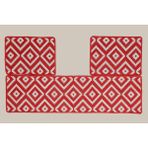 Obam Oto Koltuk Kılıfı (Çift Taraflı )Yıkanabilir Araba Takımı Kilim Kırmızı-Beyaz - Beyaz - Bordo