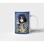 Obanai Iguro Demon Slayer Anime Tasarım Kupa - Hediyelik Kupa - Baskılı Kupa - 001 - Beyaz - 300 ml