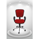 Obc Ofis Büro Concept Depar Krom - Fileli Ofis Büro Öğrenci Çalışma Koltuğu - Sandalyesi - Kırmızı