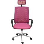 Obc Ofis Büro Concept Nadya Fileli Krom Yönetici Ofis Büro Bilgisayar Çalışma Koltuğu - Sandalyesi - Pembe
