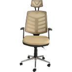Obc Ofis Büro Concept Piramit Krom Fileli Ofis Büro Öğrenci Çalışma Koltuğu - Sandalyesi - Açık Kahverengi