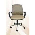 Obc Ofis Büro Concept Savina Yönetici Koltuğu Ofis Çalışma Koltuğu - Sandalyesi Krom Ayak - Açık Kahverengi