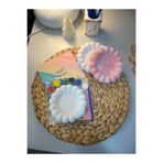 obelleatelier Boyanabilir Dekoratif Tabak Seti – 7 Renk Boya + Fırça Dahil, Kendin Boya Hobi ve Aktivite Seti