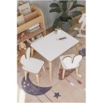 OBİ Atölye Çocuk Oyun Aktivite Masası 60x45 Cm 2 Sandalyeli Çocuk Çalışma Masası