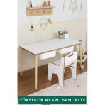 Obi Atölye Yaz-Sil 2 Çekmeceli Aktivite Masası Çocuk Masası Sandalyesi
