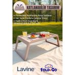 obido Lavine Fold&go Katlanır Sehpa ”pudra” Tablet - Laptop Sehpası Yatak Üstü Kahvaltı Masası - 56 x 36 x 26,3 cm - Toz Pembe