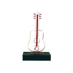 Obje Gitar Ahşap Standlı Biblo Dekoratif Ev Ofis Hediyelik MKTB-Knm-C0151