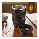 Objektif Görünümlü Lens Kupa Çelik Kahve Çay Termos Mug Bardak