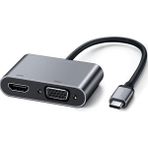 Obrax USB Type C To HDMI VGA 3.1 4K Çevirici Dönüştürücü Adaptör - Gri