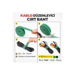 obrigado Cırt Bant Kablo Düzenleyici 5m x 1cmKesilebilir Kablo Toplayıcı Ev Ofis Kablo Sabitleyici Organizer
