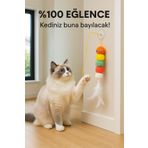 obrigado Elastik Solucan Model Kedi Oltası – Yapışkanlı & Hareketli, İç Mekan Kedi Oyuncağı (Kedi Oltası)