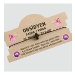 Obsidyen Doğal Taşlı Başak Burç Bileklik - DL0101