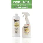 OBST Doğal Temizlik Fırsat Paketi Sıvı Limon Tuzu 1 L + Sprey Limon Tuzu Limon Ferahlığı 500 ml (2'li Set)