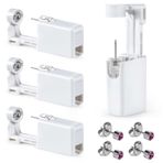 OBTANIM 4 paket kulak delici tabancası tek kullanımlık steril burun piercing seti, güvenlik aleti, kulak piercingi seti (pembe)