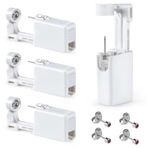 OBTANIM 4 Paket Kulak Delme Tabancası Tek Kullanımlık Steril Burun Piercing Kiti Güvenlik Aleti Kulak İğneli Piercing Kiti (Kırmızı)
