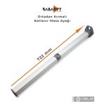 Obus Karavan Masa Ayağı Ortadan Kırmalı Katlanır Masa Ayağı 722MM Babarvy