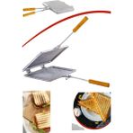 Ocak Üstü El Tost Makinesi Yanmaz Yapışmaz Aliminyum Tost Makinası- Kamp/piknik/karavan Malzemesi