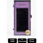 Ocean 0.05D Dramatik Kıvrım 11 mm Soft Eyelash Doğal Ipek Kirpik 16'lı - Siyah