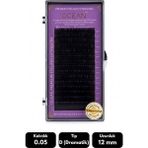 Ocean 0.05D Dramatik Kıvrım 12 mm Soft Eyelash Doğal Ipek Kirpik 16'lı - Siyah