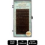 Ocean 0.07C Natural Kıvrım Brown Mix Soft Eyelash Doğal Ipek Kirpik 16'lı - Siyah