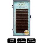 Ocean 0.07D Dramatik Kıvrım Brown Mix Soft Eyelash Doğal Ipek Kirpik 16'lı - Siyah